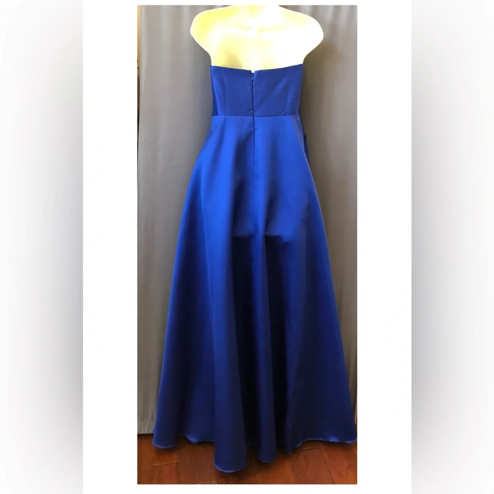 Alfred Sung Women's Strapless Satin Gown,sz 14R,New, Cobalt blue - Picture 5 of 7